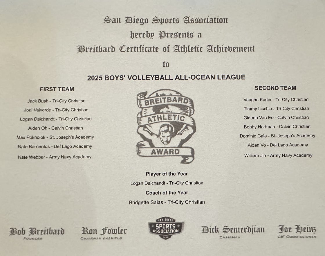 ANA Volleyball League 1st and 2nd Team members
