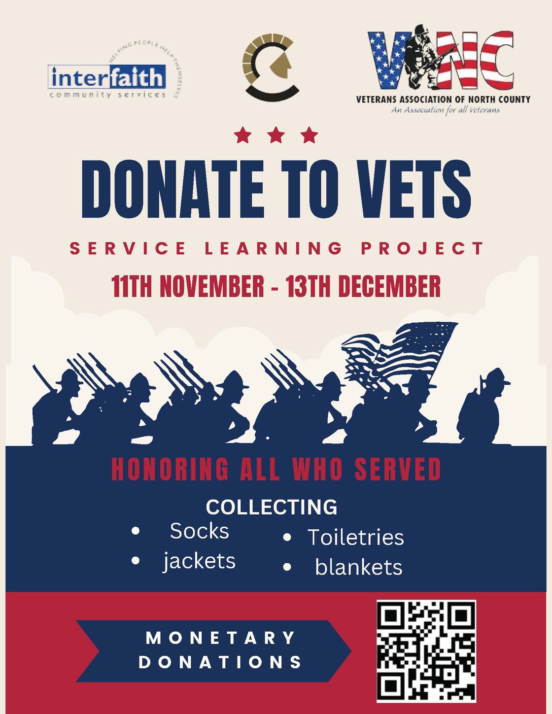 Donate to Veterans_Cadet Service Learning Project